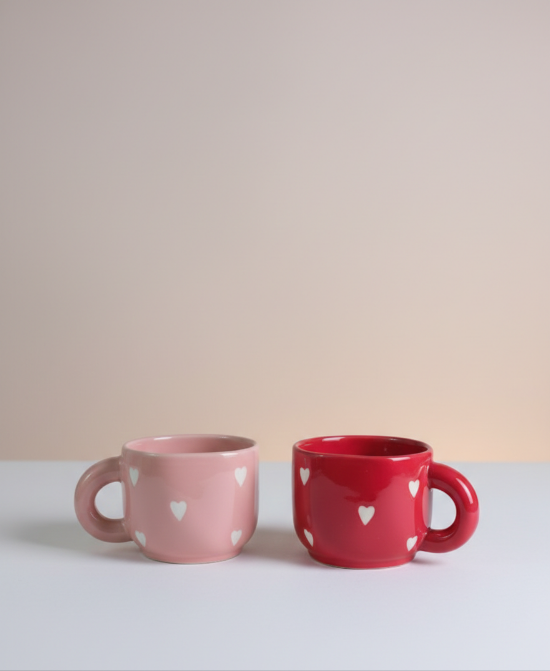 Blush Heart Ceramic Coffee Mug