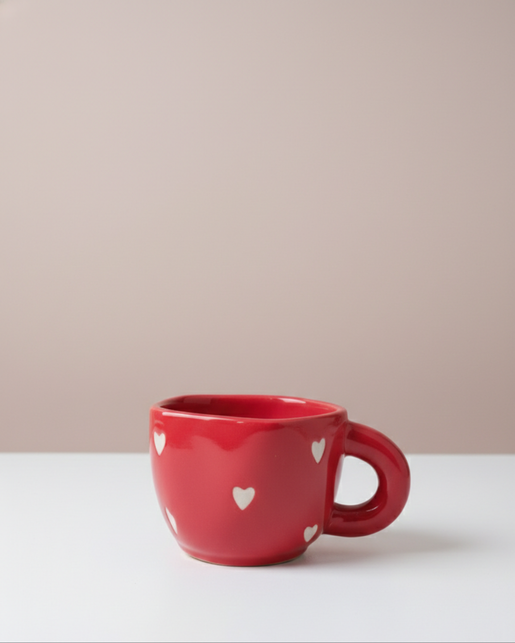 Blush Heart Ceramic Coffee Mug