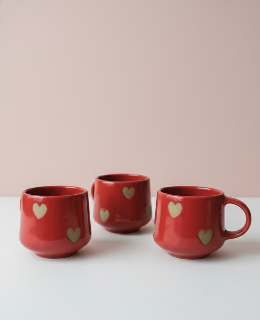 Heart Love Ceramic Mug  – Red