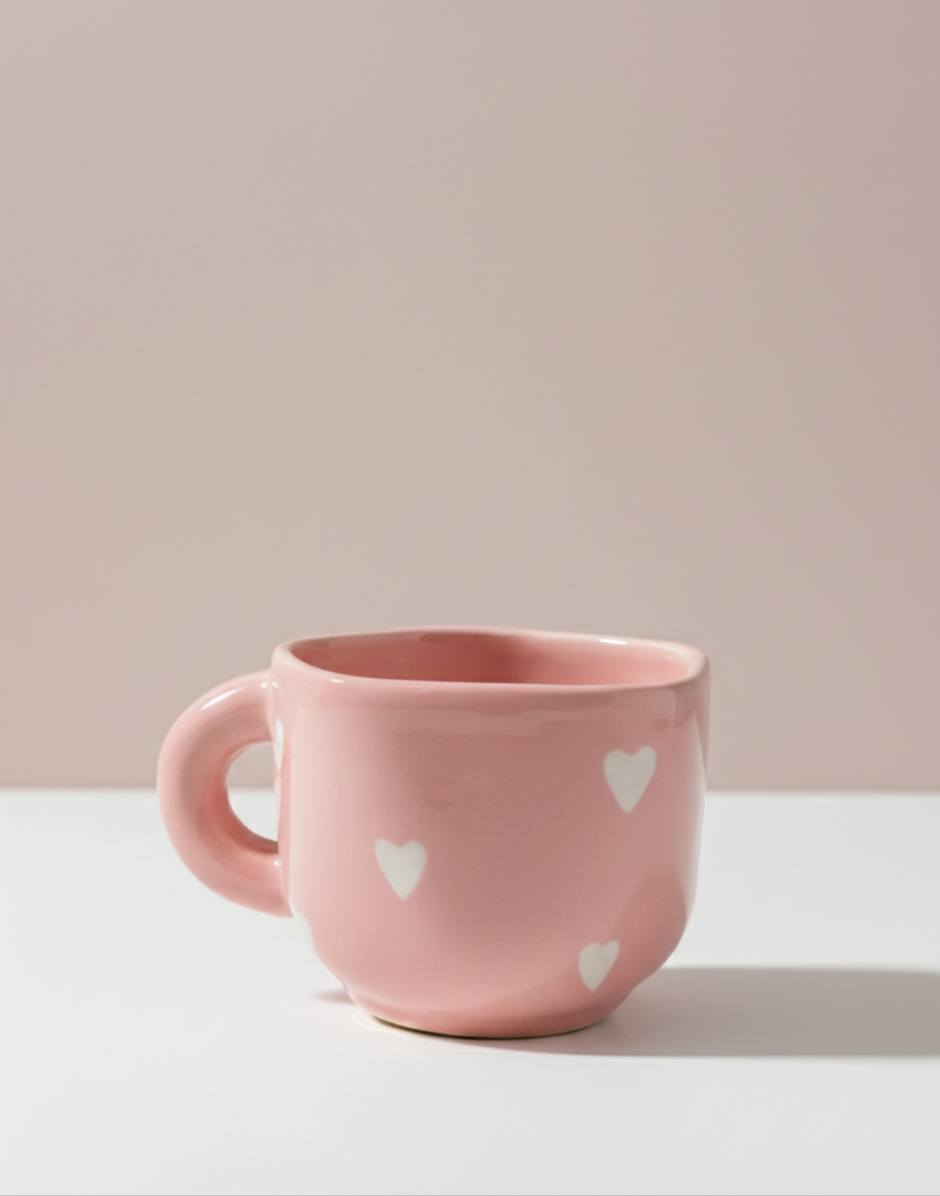 Blush Heart Ceramic Coffee Mug