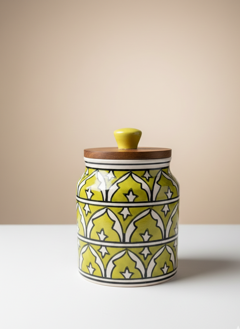 Handcrafted Ceramic Storage Jar