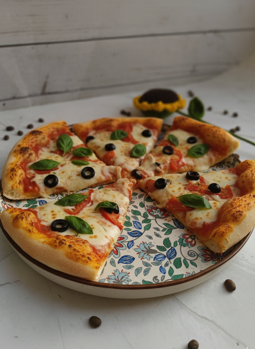 Floral Handcrafted Ceramic Dinner Plate – 8 Inch