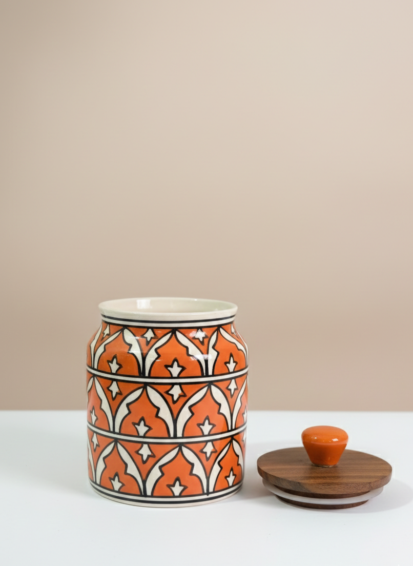Handcrafted Ceramic Storage Jar