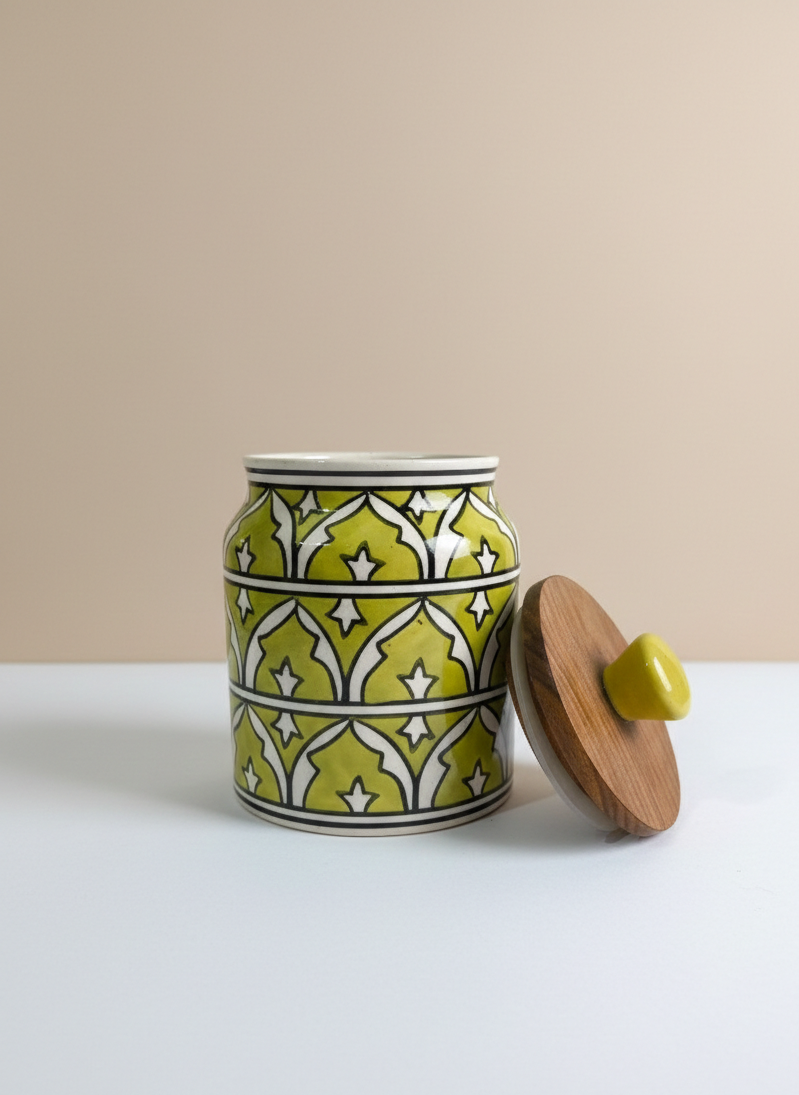 Handcrafted Ceramic Storage Jar